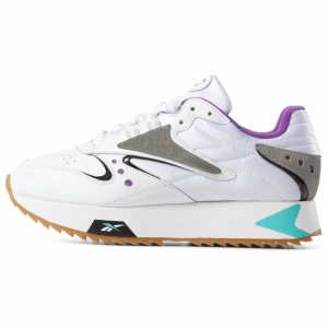 Reebok Classic Leather ATI '90s Turnschuhe Damen - Weiß/Türkis/Schwarz - DE 561-RJM